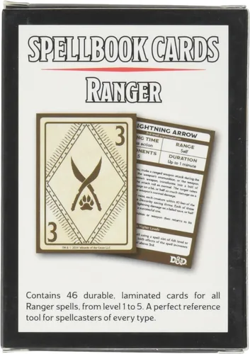 Vista 2 de Dungeons & Dragons: Spell Book Cards: Ranger Deck Juego de cartas (8 jugadores)