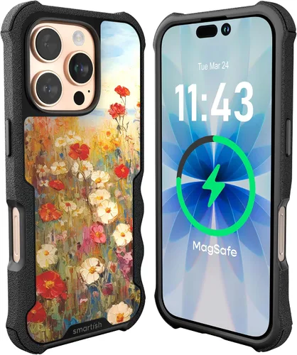 Vista 106 de Smartish Funda para iPhone 12 Pro Max Armor - Gripzilla [resistente + protectora] Funda de agarre delgada y resistente - Black Tie Affair