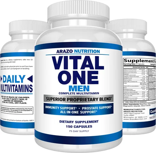 Vista 7 de Vita One para hombre, suplemento integral multivitamínico diario, 150 Cápsulas Veganas, Bioscience Nutrition