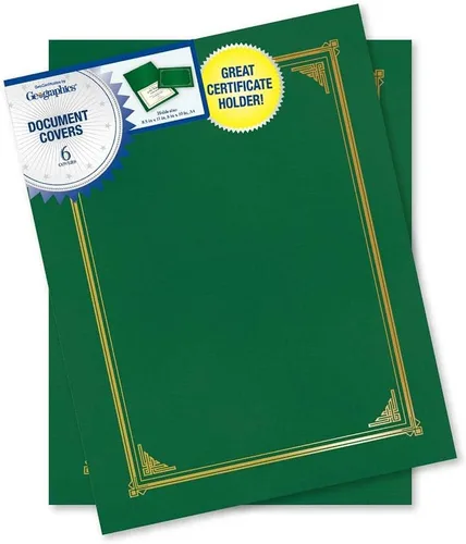 Vista 3 de Funda para documentos de lona Geographics, Verde