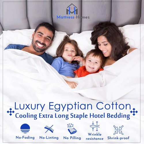 Vista 6 de Mattress-Homes Juego de sábanas Flex Top King – Juego de sábanas de cabeza dividida para cama ajustable, juego de sábanas de algodón satinado