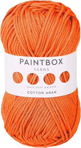 Vista 65 de Paintbox Yarns 100% algodón Aran, 50 g (1.76 oz), 85 m (93 yardas) - Lana blanca en cartón para crochet, tejer - Suave, ligera para suéter, ropa