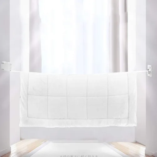 Vista 4 de Tendedero retráctil para ropa con cuerda ajustable, estilo hotel/hogar, resistente, estante de secado de ropa (color : negro)
