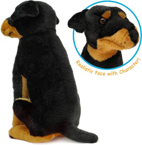 Vista 4 de TigerHart Ronin The Rottweiler - Peluche de 14 pulgadas