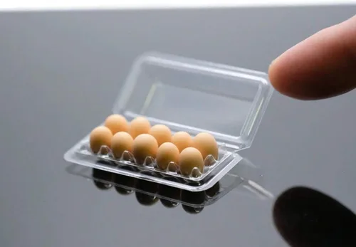 Vista 6 de 10 Huevos Cartón 4.5X1.2.0 in Casa de muñecas Miniatura Cocina Alimentación Suministro