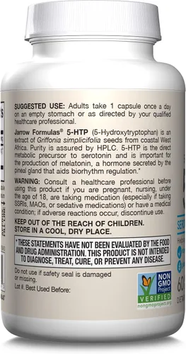 Vista 10 de Suplemento Jarrow Formulas 5-HTP 0.00176 oz, HTP100, 1, 1