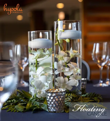 Vista 6 de Hyoola Velas flotantes blancas prémium de 3 pulgadas - 8 horas - Paquete de 12 - Fabricadas en Europa