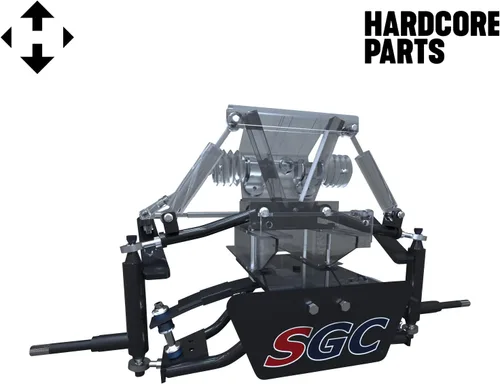 Vista 3 de Hardcore Parts Kit de elevación de suspensión de doble brazo en A de 6" de servicio pesado para carrito de golf Club Car DS (2004.5 en adelante)