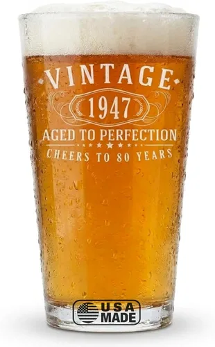 Vista 30 de Vintage 2008 Grabado Pint Glass 18 regalos de cumpleaños para niños niñas Claro