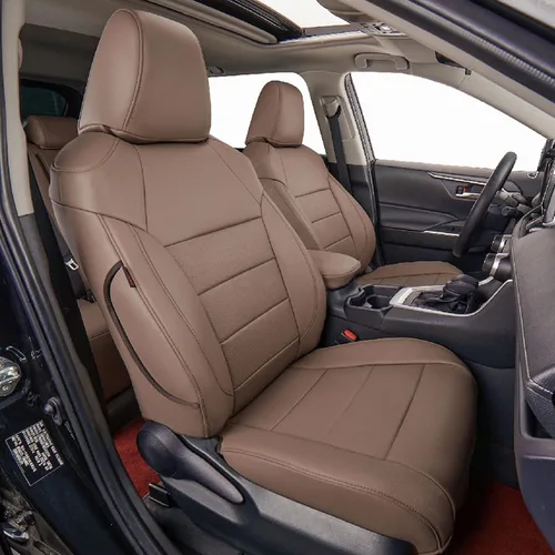Vista 30 de EKR Rav4 Fundas de asiento de ajuste personalizado para Toyota Rav4 (híbrido) LE/XLE Premium 2026, juego completo de fundas de asiento de automóvil