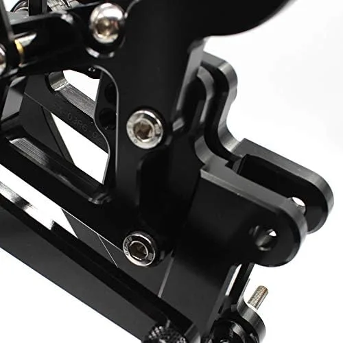 Vista 2 de Reposapiés de motocicleta ajustable de aluminio Billet para Yamaha YZF R6 2003 2004 2005 (negro)