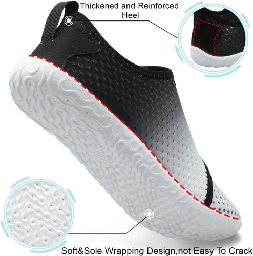 Vista 2 de Spesoul Zapatos acuáticos transpirables de secado rápido para mujer y hombre, calcetines acuáticos suaves para senderismo, natación, playa, surf