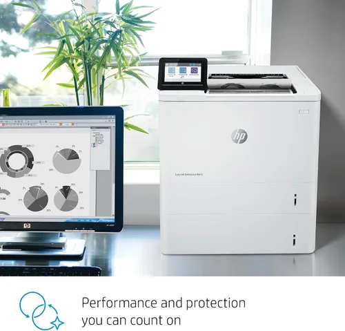 Vista 8 de HP LaserJet Enterprise M612x Impresora monocromática con Ethernet integrado, impresión de 2 caras y bandeja de papel adicional (7PS87A), color blanco