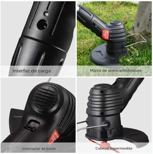 Vista 3 de Wacker - Herramienta eléctrica de jardín inalámbrica sin cuerdas, recortadora de césped inalámbrica, recargable, recortadora de césped con 20 Carga