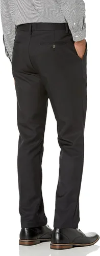 Vista 2 de Tienda Essentials - Pantalón de vestir de corte ajustado y diseño frontal plano para hombre