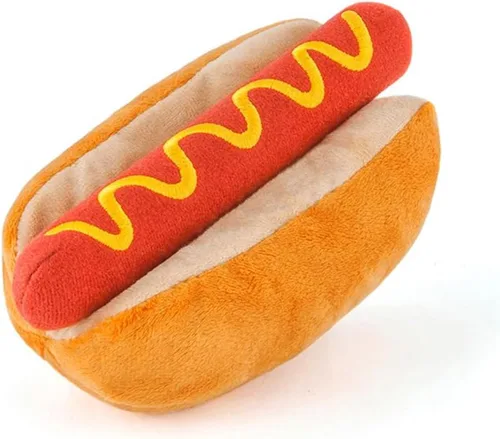Vista 12 de P.L.A.Y. Bonitos juguetes de felpa para perros, juguete masticable duradero con temática de comida rápida, ideal para cachorros y perros pequeños