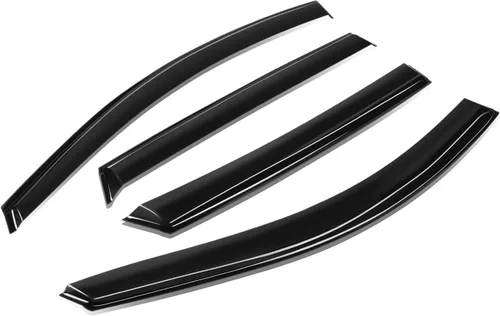 Vista 19 de Auto Dynasty 4 unidades de protector de lluvia para ventana con cinta adhesiva compatible con Sportage 2005-2010, acrílico