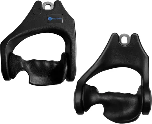Vista 6 de HXD-ERGO LAT - Barra desplegable con agarres ergonómicos, barra de tríceps para bíceps, accesorio de cable para gimnasio, ejercicio muscular
