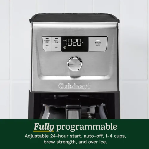 Vista 3 de Cuisinart - Cafetera programable PerfecTemp de 14 tazas DCC-3500SS con jarra de vidrio, ajuste de 1-4 tazas, control de intensidad de preparación