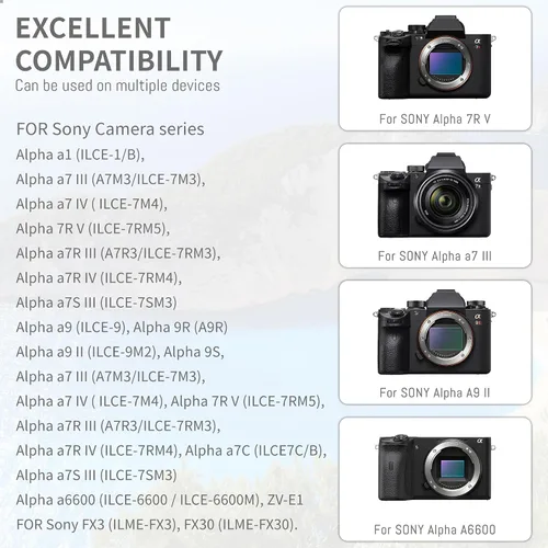 Vista 3 de Batería NP-FZ100, cargador de pantalla LCD de doble ranura para Sony A7iii