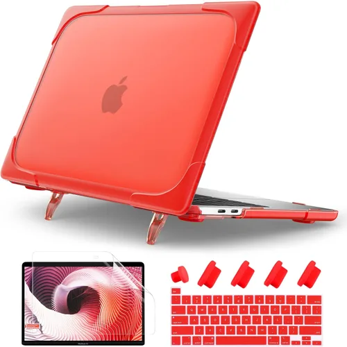 Vista 10 de Batianda - Funda resistente con nombre personalizado para MacBook Pro de 13 pulgadas 2020 2022 Add Your Name or Initials, Ergonomic Foldable Stand