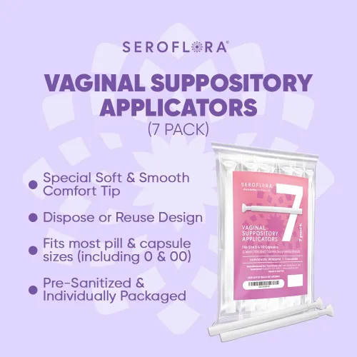 Vista 7 de SEROVERA Seroflora - Aplicadores de supositorios de ácido bórico para mujer, envueltos individualmente, paquete de 7
