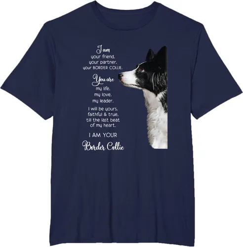 Vista 46 de Funny I Am Your Friend Your Partner Your Border Collie - Camiseta de regalo, Negro, S