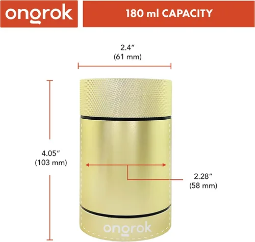 Vista 2 de ONGROK Recipiente de almacenamiento de aluminio, 6.1 fl oz, tarro a prueba de aire para preservar el olor y el aroma