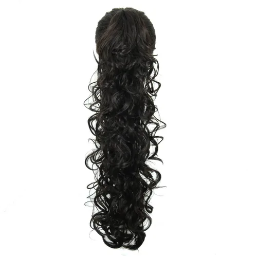 Vista 5 de KUKI - Extensión de cabello sintético largo y rizado de 31 pulgadas, con pinza y mandíbula, 1B
