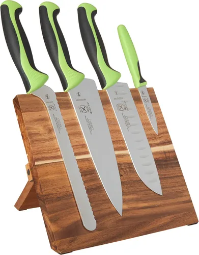 Vista 29 de Mercer Culinary Millennia - Juego de 5 tableros magnéticos con asas negras, acacia, 16 x 8 x 18 pulgadas