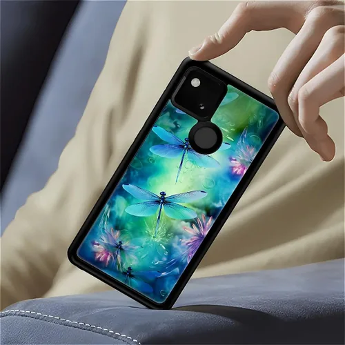 Vista 27 de Compatible con Google Pixel 4A 5G Mobile Case Creative Acrylic Panel trasero Silicona Protección Grip especialmente diseñado para Google Pixel 4A 5G