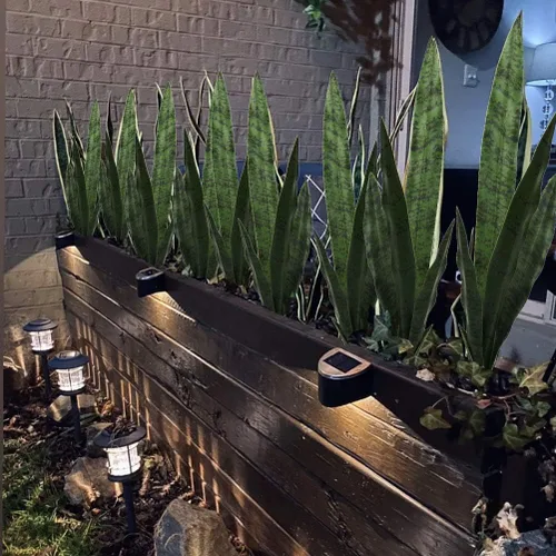 Vista 4 de Beebel 4 plantas artificiales Sansevieria de 30 pulgadas, plantas de serpiente, vegetación de plástico, planta de agave sintética perfecta