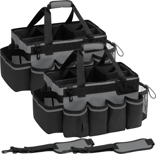 Vista 9 de Bolsas Grandes de Suministros de Limpieza para Amas de Llaves, Organizador Profesional Portátil de Suministros de Limpieza para Limpiadores de Casa