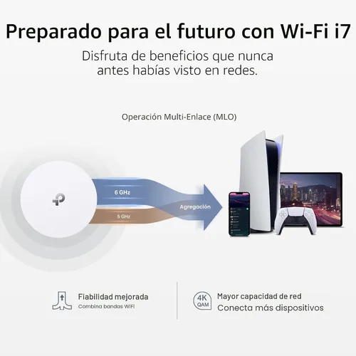 Vista 10 de TP-Link Deco 7 Extensor de malla Wi-Fi 7 de tres bandas BE65 BE11000 para exteriores Hasta 3000 pies cuadrados, 2 puertos PoE+ de 2.5G