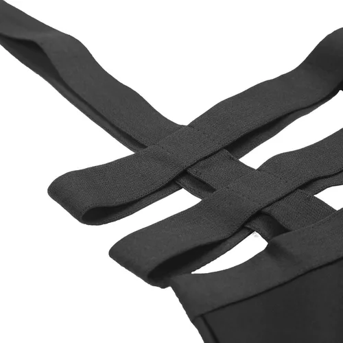 Vista 4 de EXCHIC - falda de tirantes para mujer, acampanada, corta