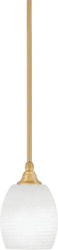 Vista 119 de Toltec Lighting Tallo Colgado Mini colgante, acabado de cobre negro, 3.5" cuadrado humo burbuja vidrio