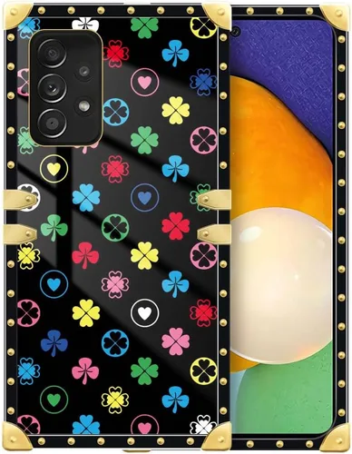 Vista 97 de Funda compatible con Samsung Galaxy A03S 4G, TPU suave de lujo y parte trasera de policarbonato duro para niñas y mujeres, funda protectora a prueba