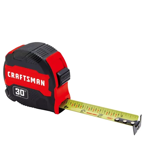 Vista 2 de CRAFTSMAN Cinta métrica de 30 pies con marcas de fracción, retráctil (CMHT37445S)