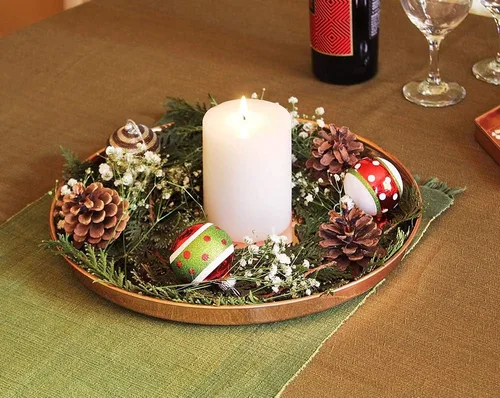 Vista 6 de Achla Designs - Bandeja redonda de 12", cobre