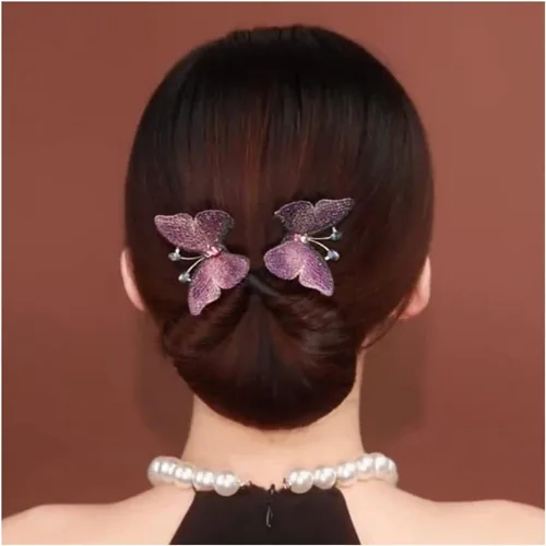 Vista 8 de Ins Style Rizador de Cabello Perezoso Elegante, Creador de Moño de Cabello de Cristal, Accesorios para el Cabello de Moño con Peinado de Torsión