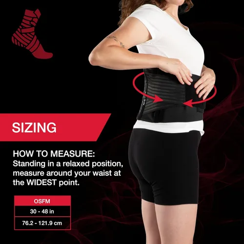 Vista 4 de MUELLER Sports Medicine - Soporte lumbar 4 en 1 con paquete caliente/frío, ideal para dolor de espalda superior e inferior, alivio y apoyo