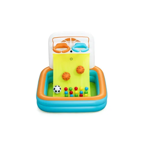 Vista 4 de Bestway Piscina Hinchable Infantil Juegos Canastas con Pelotas y Bolas 120x107x84 cm +2 Años Jardin 52728