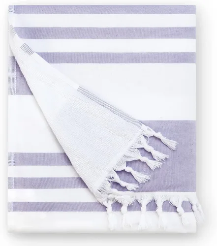 Vista 8 de Laguna Beach Textile Co. Toalla de playa suave turca, color azul azul, 10.16 oz/m²
