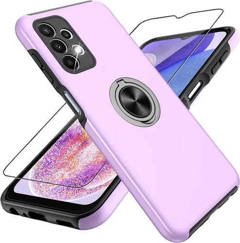 Vista 18 de Gritup Funda para Pixel 6A con protector de pantalla HD, soporte de anillo magnético 360 para Google Pixel 6A, color negro
