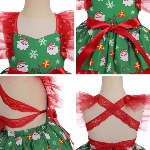 Vista 3 de Disfraz de primer Halloween para bebé, vestido de tutú de primer cumpleaños, vestido de novia para niñas de flores
