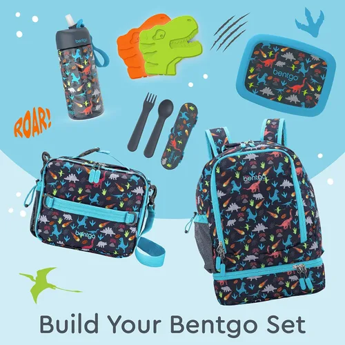 Vista 6 de Bentgo Kids Prints, 2 en 1, Mochila y lonchera aislada