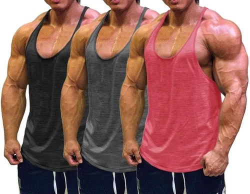 Vista 10 de Muscle Cmdr Camisetas sin mangas para hombre, para fisicoculturismo, gimnasio, entrenamiento, running, T-Shirts atléticas de secado rápido