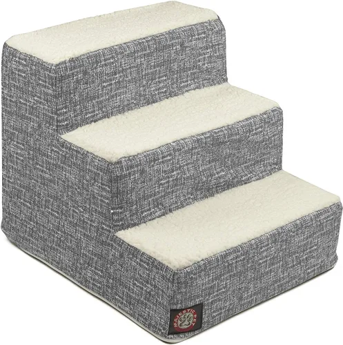 Vista 116 de Majestic Pet - Escaleras portátiles para mascotas suave escalón de espuma de sherpa escalones para perros y gatos rampa para cachorros