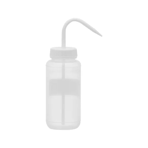 Vista 2 de EISCO Botella de lavado químico, sin etiqueta, 16.9 fl oz, boca ancha, autoservicio, polietileno de baja densidad, Performance Plastics Labs