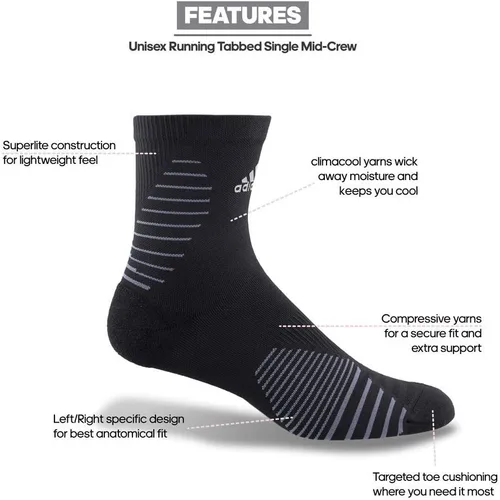 Vista 7 de adidas Unisex Running Single Mid-Crew